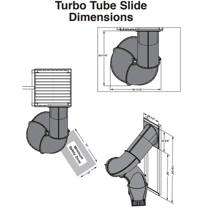 SwingnSlide Turbo SwingnSlide Spiral Slide 84" Deck & Reviews Wayfair